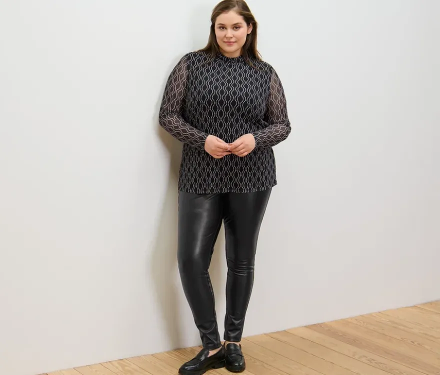 Leggings in Lederoptik