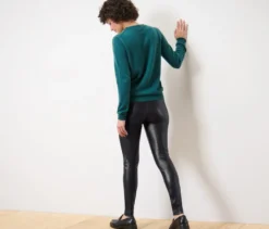 Leggings in Lederoptik