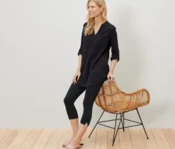 3/4-Leggings mit Detail