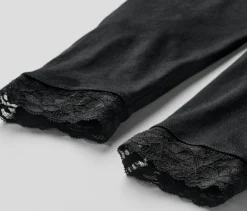 Leggings mit Spitzenborte