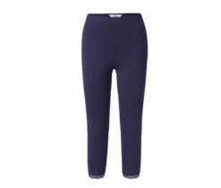 3/4-Leggings mit Spitzenborte, dunkelblau