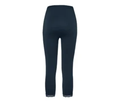 3/4-Leggings mit Spitzenborte, dunkelblau