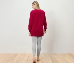 Leggings-Pyjama-Set, dunkelrot