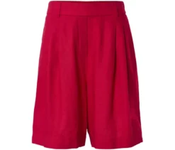 Leinen-Bermuda-Shorts, rot