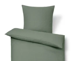 Leinen-Bettwäsche, grün, Übergröße