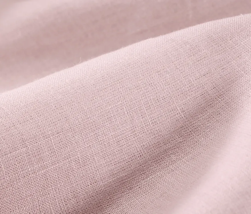 Leinen-Bettwäsche, Normalgröße, rosé