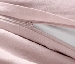 Leinen-Bettwäsche, Normalgröße, rosé