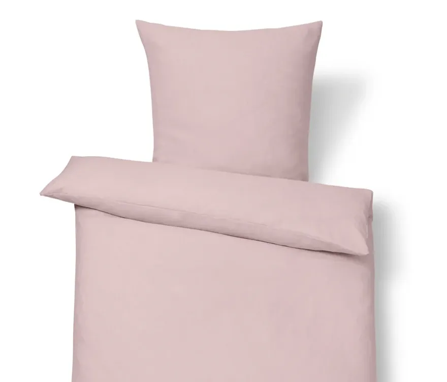 Leinen-Bettwäsche, rosé, Normalgröße