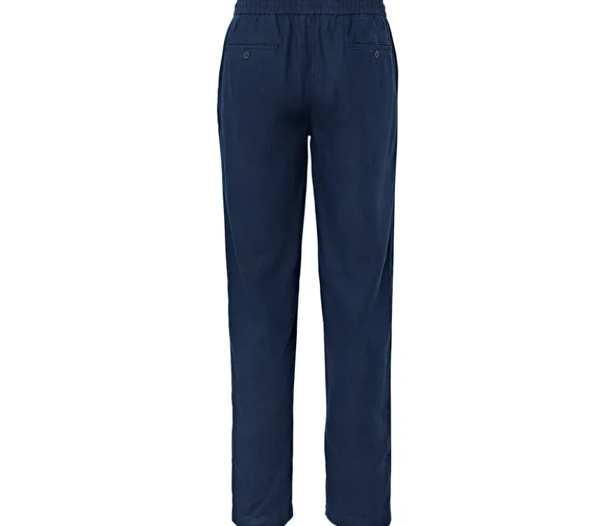 Leinen-Chino, navy