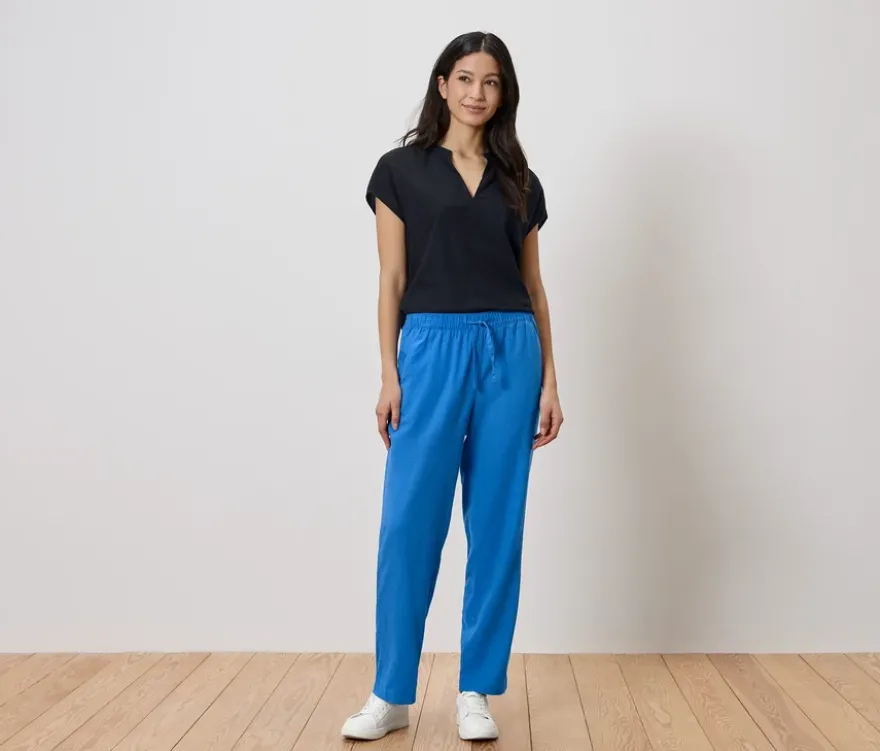 Leinenhose, blau