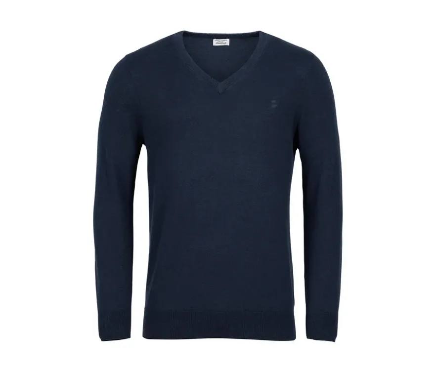 Leinen-Pullover, navy