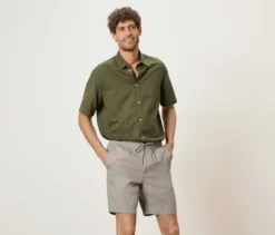 Leinen-Shorts, beige