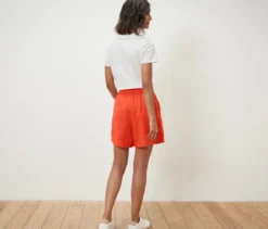 Leinenshorts, orange