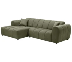 Longchair links mit Sofa 2-Sitzer rechts »Loftwave«, grün