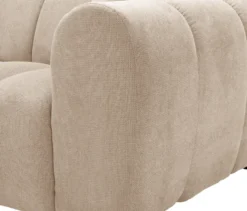 Longchair links mit Sofa 2-Sitzer rechts »Loftwave«, beige