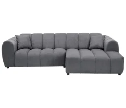 Longchair rechts mit Sofa 2-Sitzer links »Loftwave«, grau
