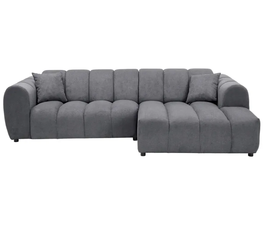 Longchair rechts mit Sofa 2-Sitzer links »Loftwave«, grau