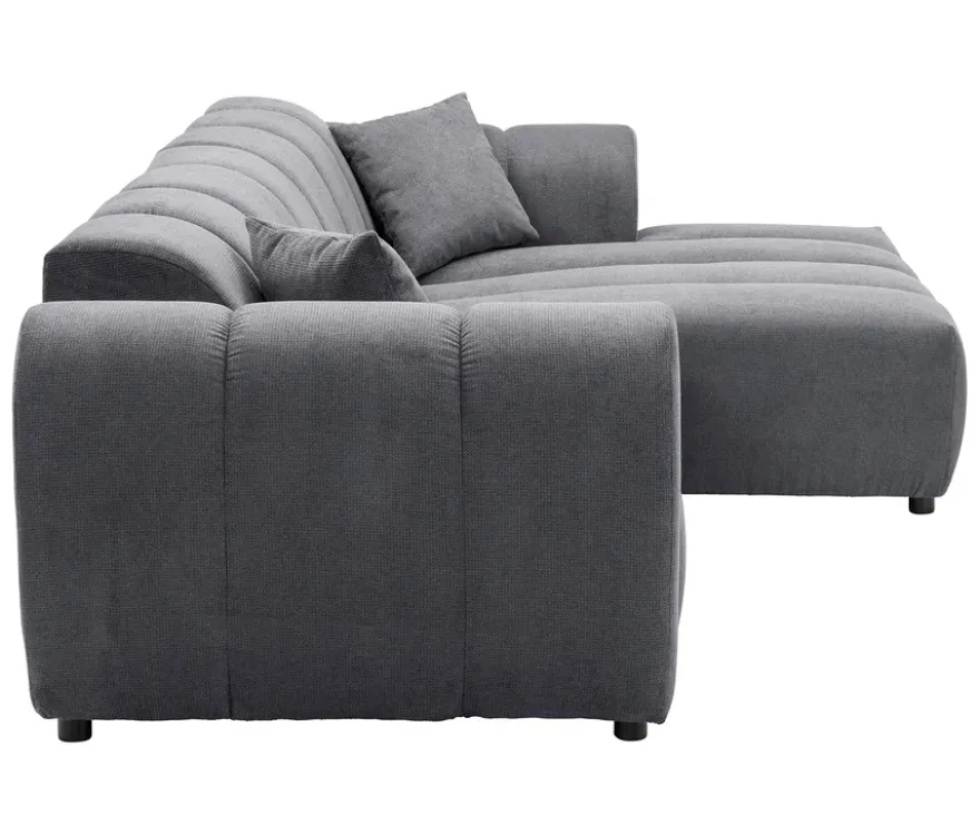 Longchair rechts mit Sofa 2-Sitzer links »Loftwave«, grau