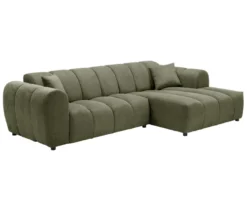 Longchair rechts mit Sofa 2-Sitzer links »Loftwave«, grün