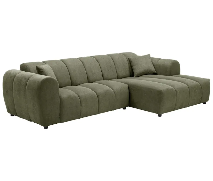 Longchair rechts mit Sofa 2-Sitzer links »Loftwave«, grün