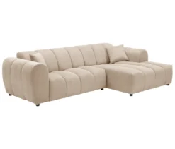 Longchair rechts mit Sofa 2-Sitzer links »Loftwave«, beige