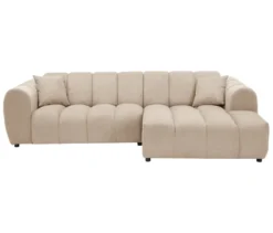 Longchair rechts mit Sofa 2-Sitzer links »Loftwave«, beige