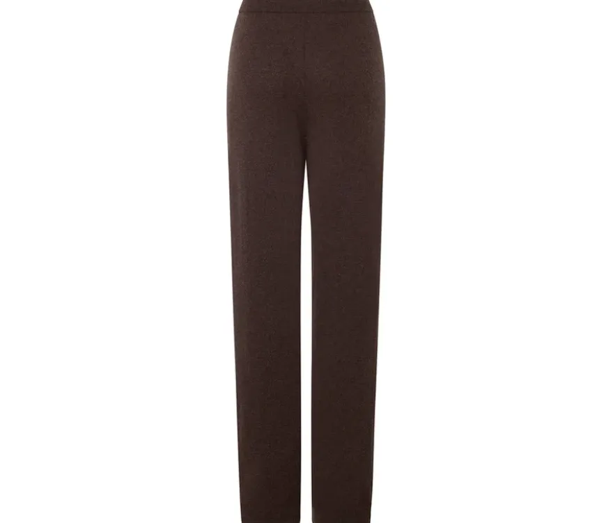 Loungewearhose mit Wolle und Kaschmir, dunkelbraun