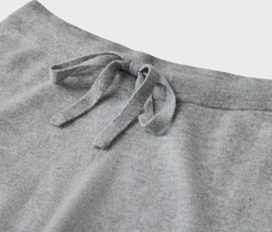 Loungewearhose mit Wolle und Kaschmir, grau