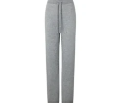 Loungewearhose mit Wolle und Kaschmir, grau