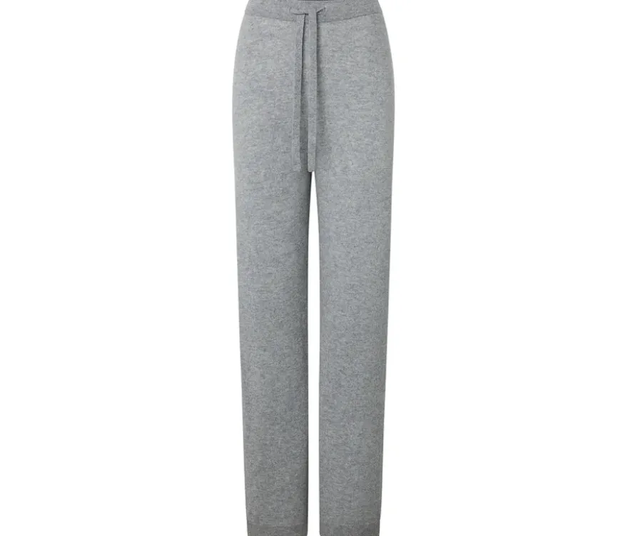 Loungewearhose mit Wolle und Kaschmir, grau