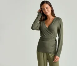 Loungewear Wickeloberteil