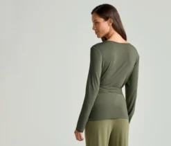 Loungewear Wickeloberteil