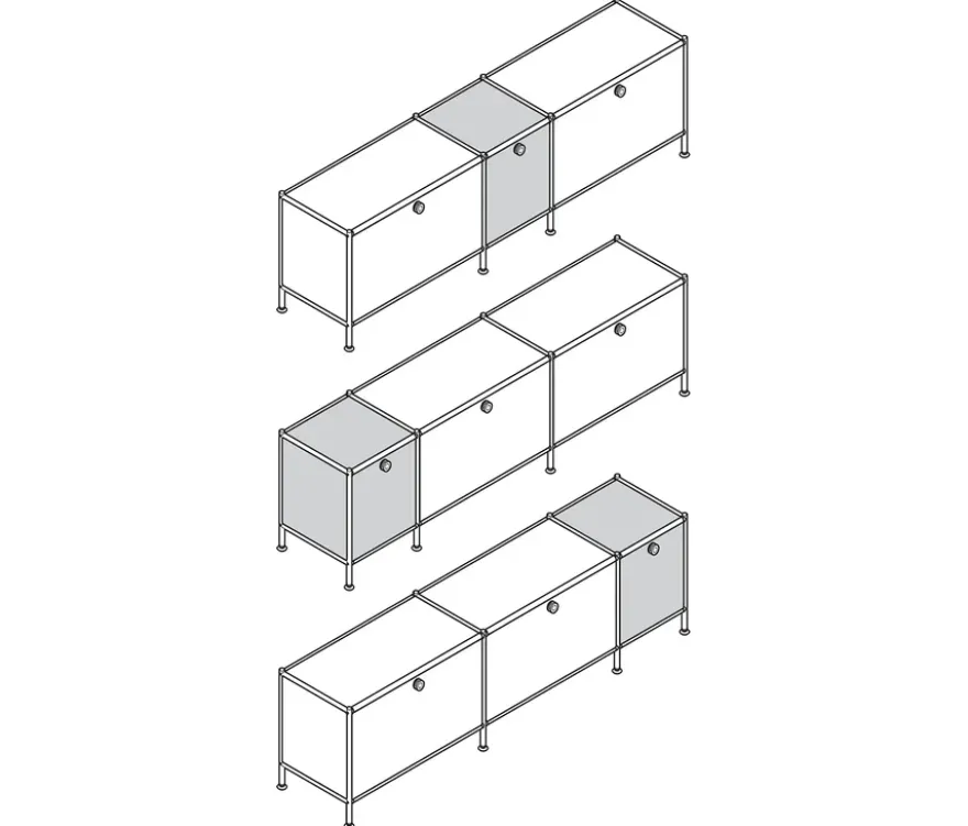 Lowboard »CN3« mit 3 Klappen, schwarz