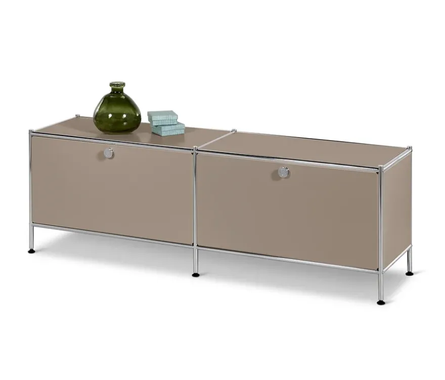 Lowboard Metall »CN3« mit 2 Klappen, taupe