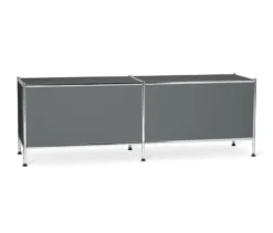 Lowboard Metall »CN3« mit Klappenfächern, grau