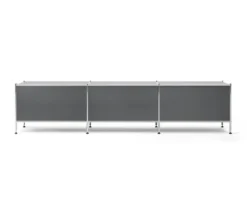 Lowboard Metall »CN3« mit 3 Klappenfächern, grau