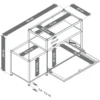 Lowboard Metall »CN3« mit Klappenfach und Glasplatte, weiß