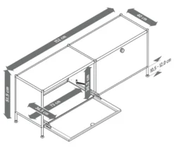 Lowboard Metall »CN3« mit 2 Klappenfächern, grün