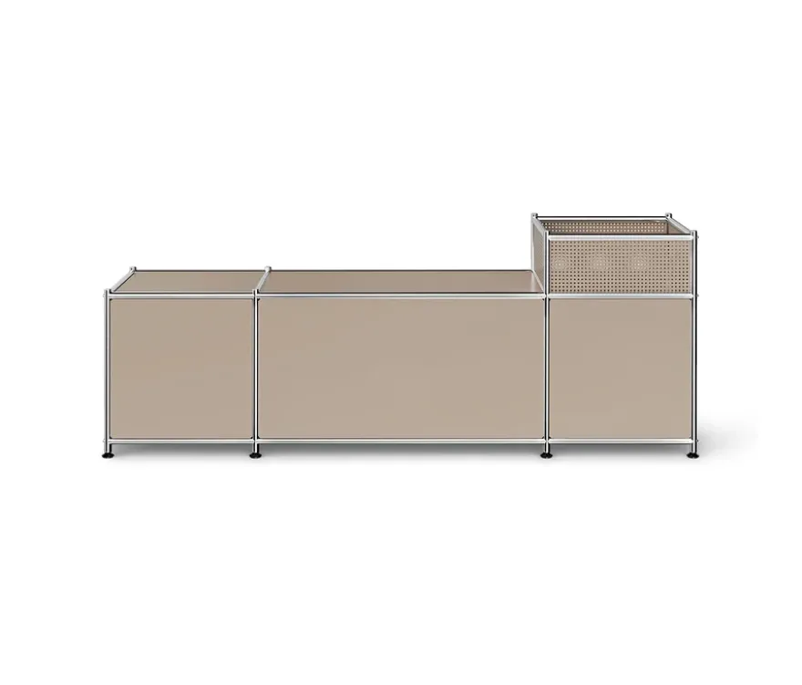 Lowboard Metall »CN3« mit Klappenfach, taupe