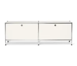 Lowboard Metall »CN3« mit Klappenfächern, weiß