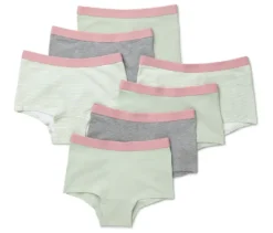 7 Mädchen-Pantys, mintgrün