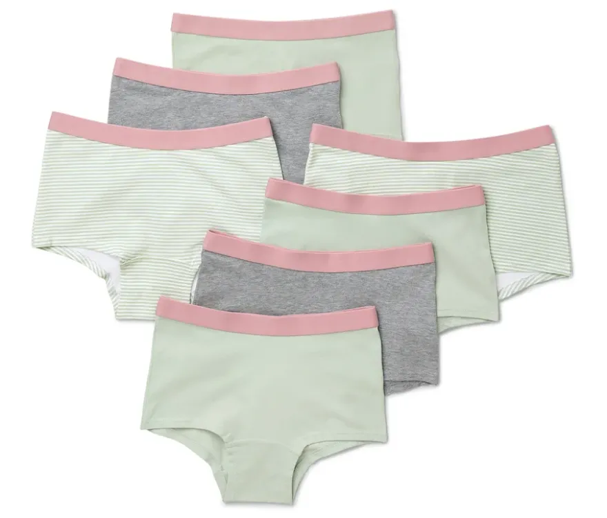 7 Mädchen-Pantys, mintgrün
