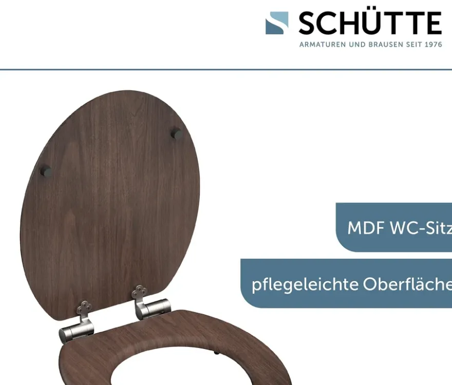 MDF WC-Sitz Dark Wood