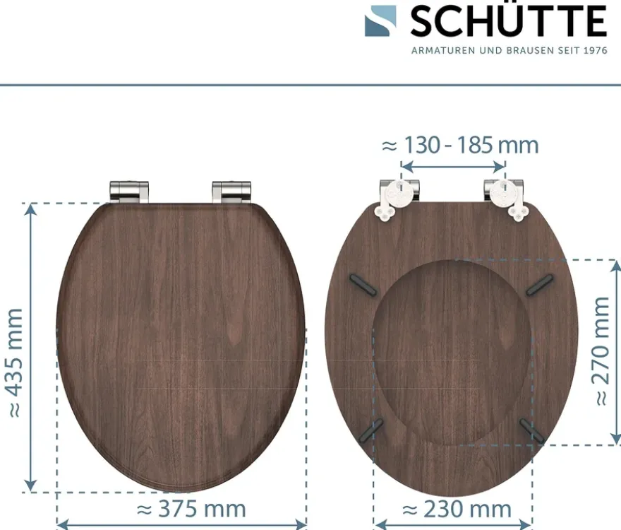 MDF WC-Sitz Dark Wood