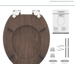 MDF WC-Sitz Dark Wood