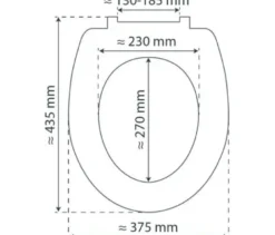 MDF WC-Sitz Dark Wood