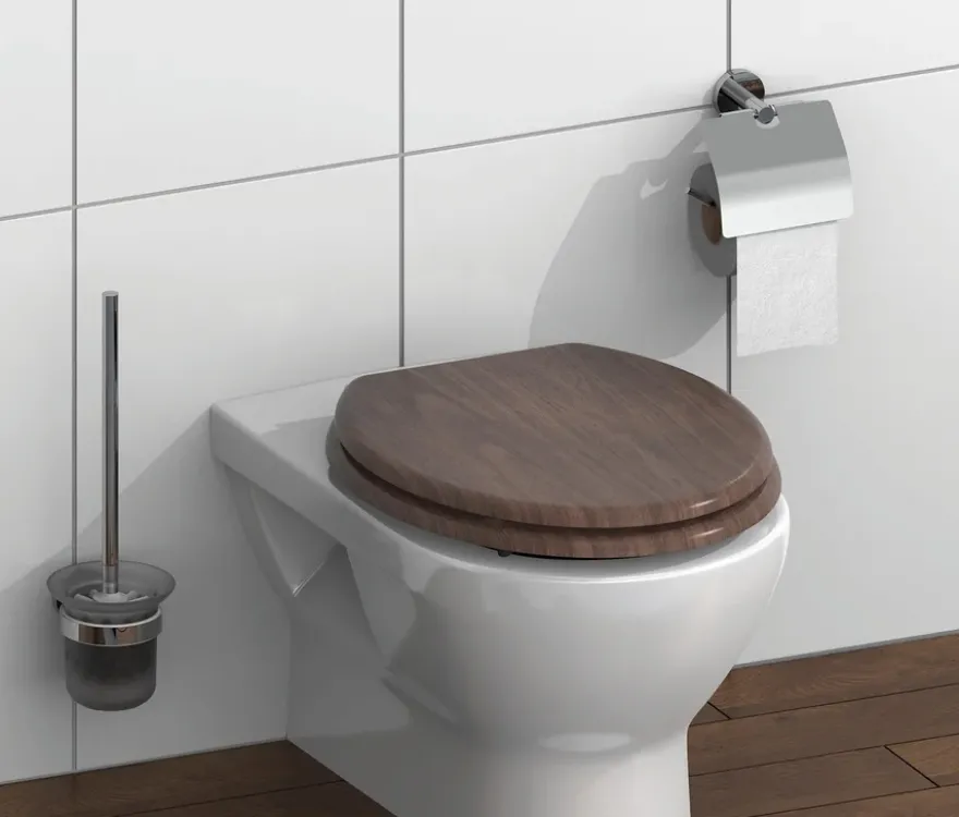 MDF WC-Sitz Dark Wood