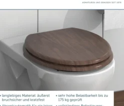 MDF WC-Sitz Dark Wood