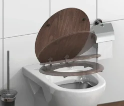 MDF WC-Sitz Dark Wood