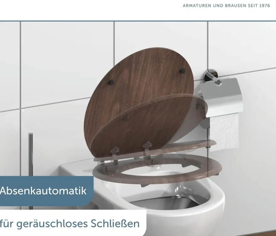 MDF WC-Sitz Dark Wood